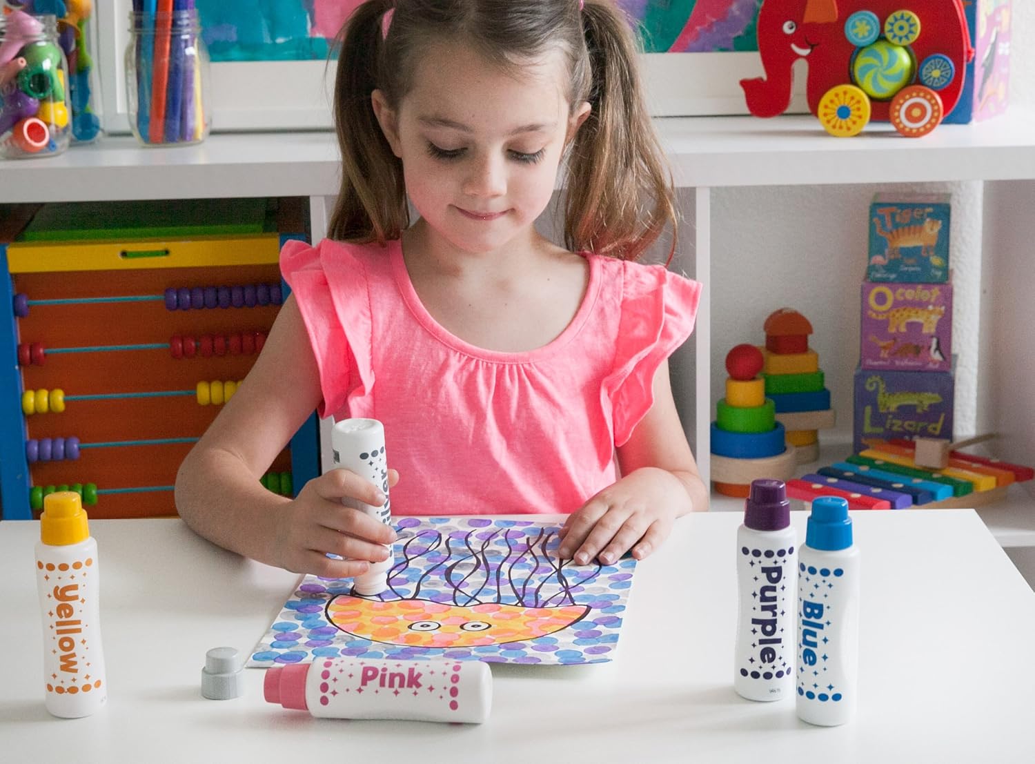 Do A Dot Art! Markers 6-Pack Rainbow Washable Paint Markers, The Original Dot Marker: Toys & Games