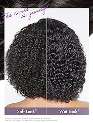 LUVME HAIR 8" Curly Glueless Wigs Human Hair Pre