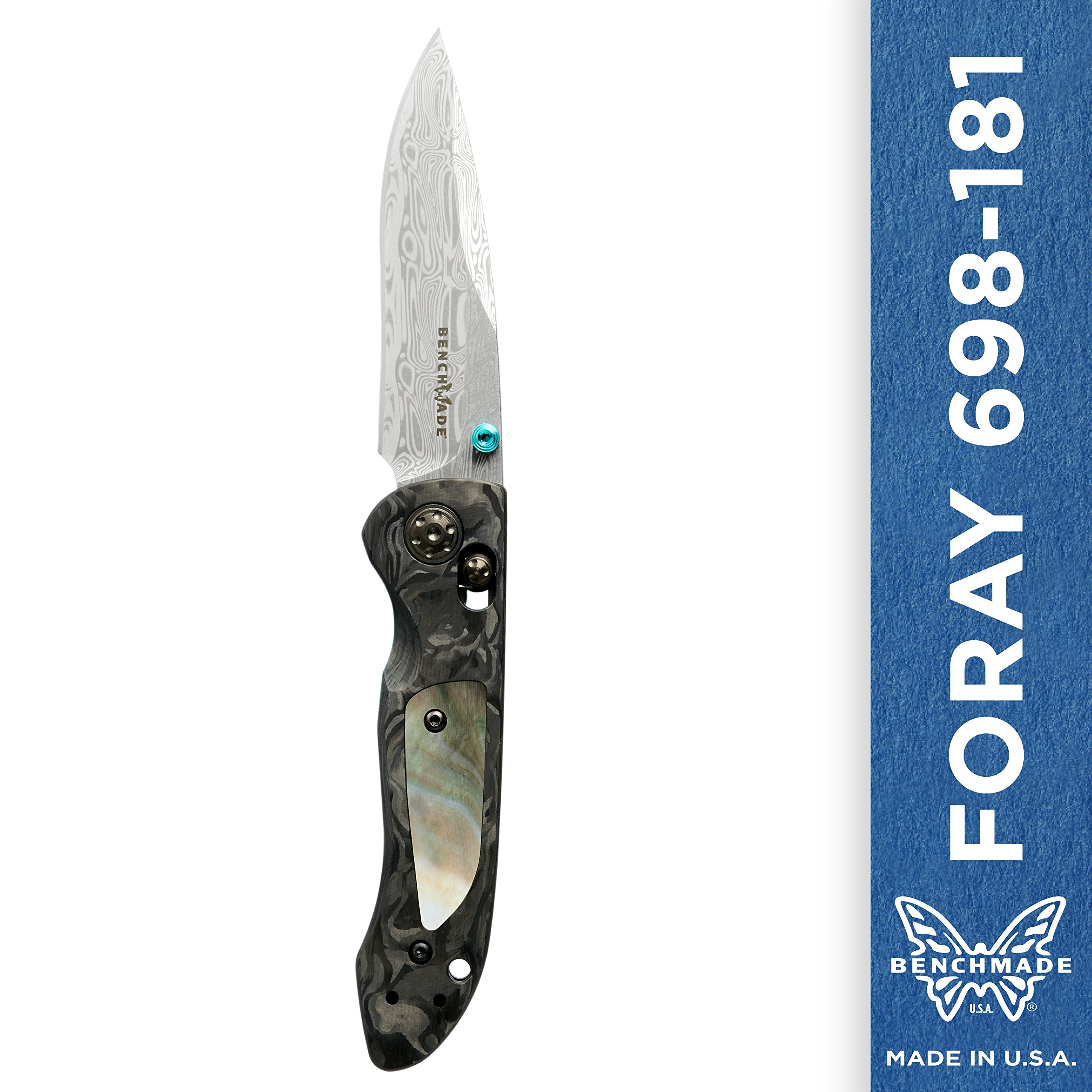 Benchmade Foray 698181 EDC Manual Open Gold Class Folding Knife Made