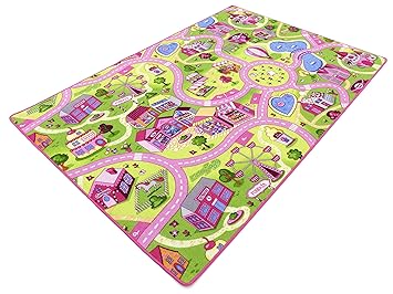 Spielteppich 200 x 95 cm Kinderteppich Kinderzimmer Mädchen Teppich