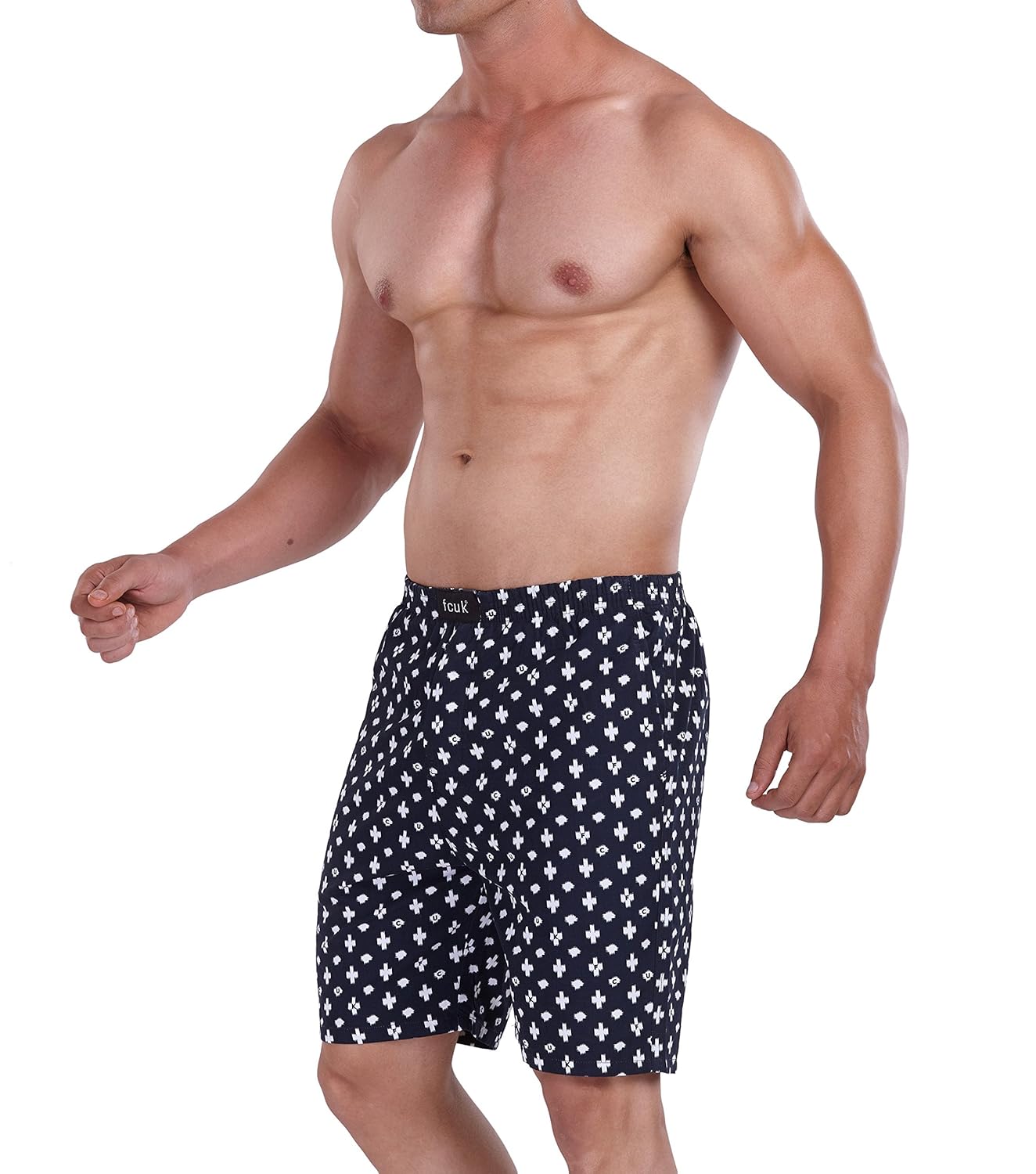fcuk men's cotton lounge shorts