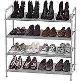 Simple Houseware 4-Tier Shoe Rack Storage Organizer 20-Pair, Grey