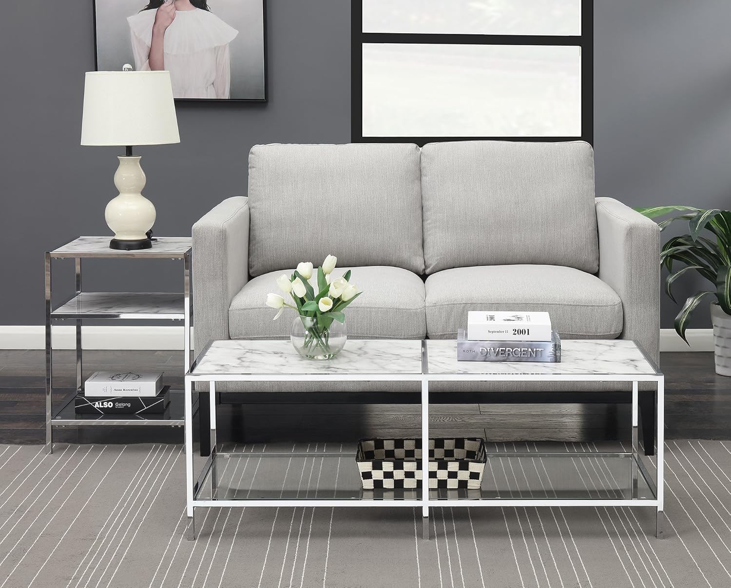 Best marble chrome end table