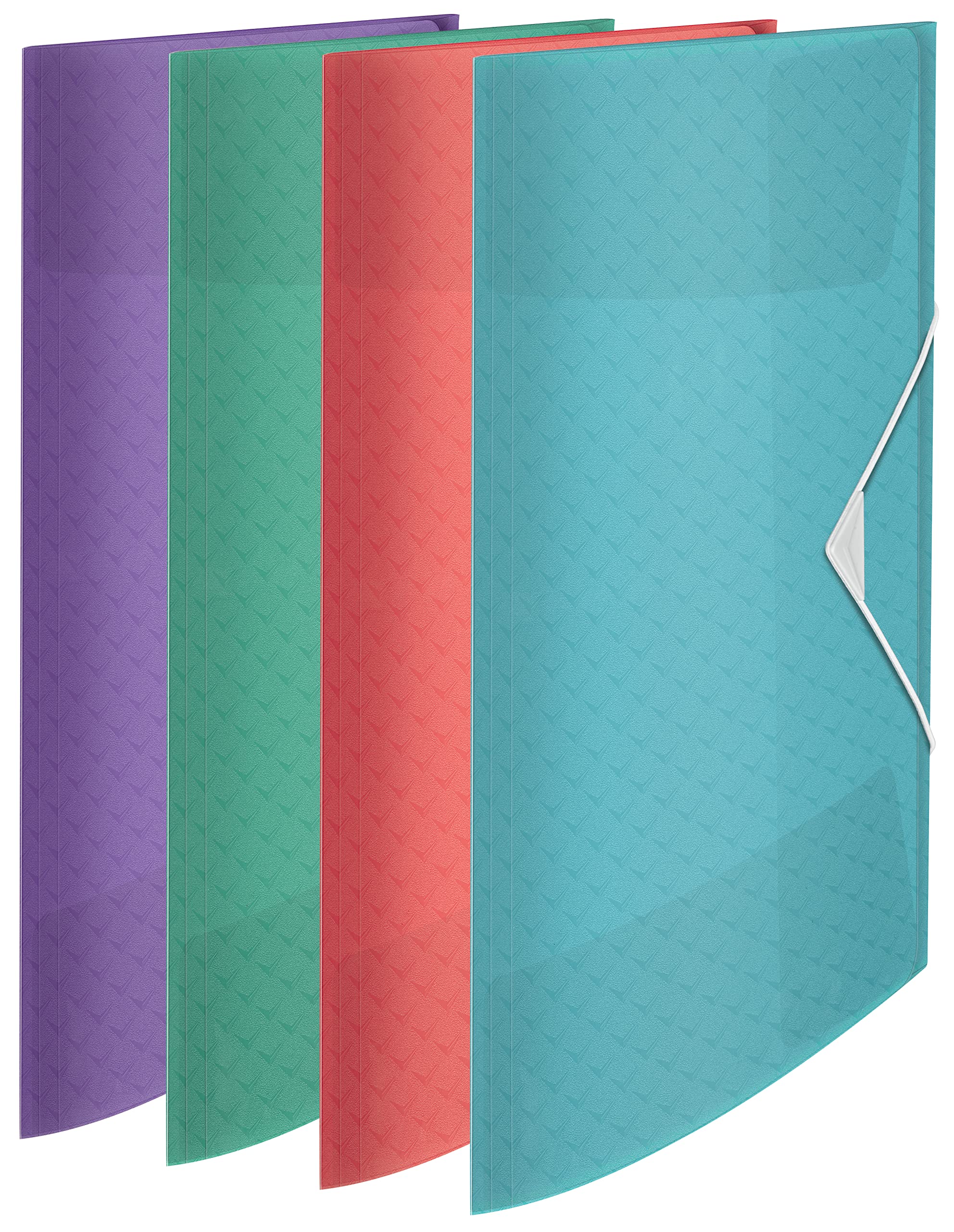 Esselte Colour'Ice 626224 Pack of 20 Document Holders with 3 Flaps Polypropylene Assorted Colours