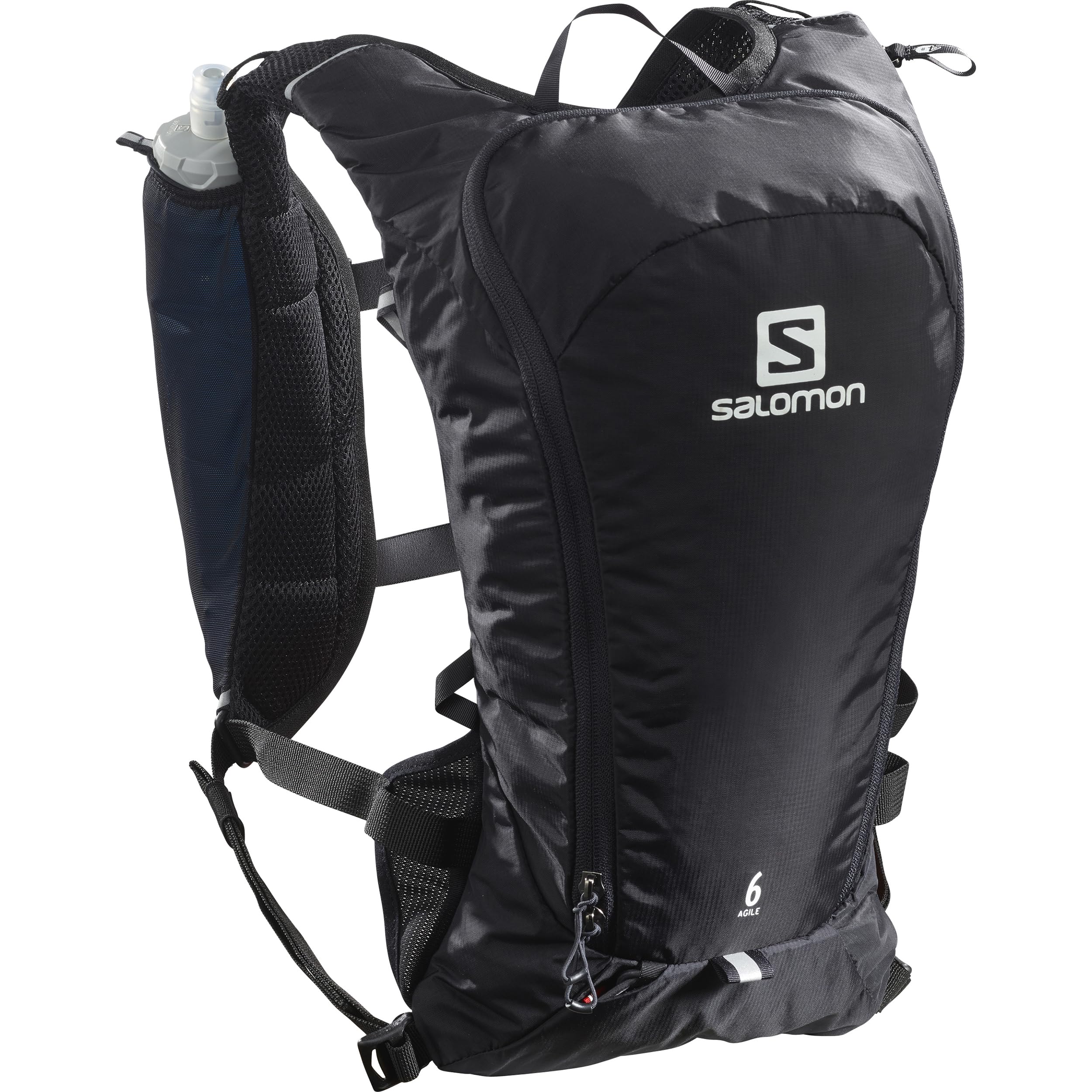 Salomon Agile 6 Set, Dynamic Comfort Lightweight Harness, Quick Access Front Storage, Versatile Pack for Mid-Distance Running and Hiking