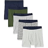 Amazon Essentials Mens Underwear Boxer Briefs, Comfortable Cotton, Tag-Free