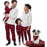 HonestBaby Family Matching Holiday Pajamas 100% Organic Cotton for Men, Women, Kids, Toddlers, Baby Boys, Girls, Unisex, Pets