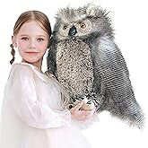 IKASA Lifelike Giant Owl Stuffed Animal Plush Toy, 17 Inches Large Big Size Cute Soft Huge Plushie Toys for Kids Girls Boys Girlfriend Children