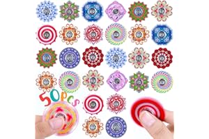 FASRAY 50 Pack Fidget Spinner for Kids, Mini Sensory Fidget Toys Bulk Adults Kids with Autism ADHD, Christmas Stocking Stuffers Gifts Anxiety Toys Stress Relief Fidgets Classroom Prizes Goodie Bag Stuffers