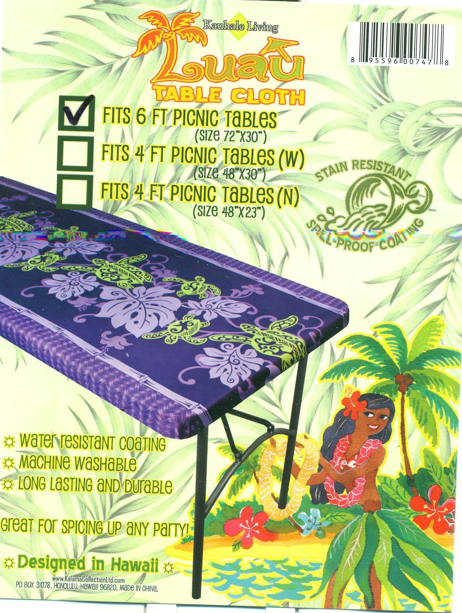 Fitted Tablecloth (Fits 6 feet center folding tables, spicing up any party)) Purple