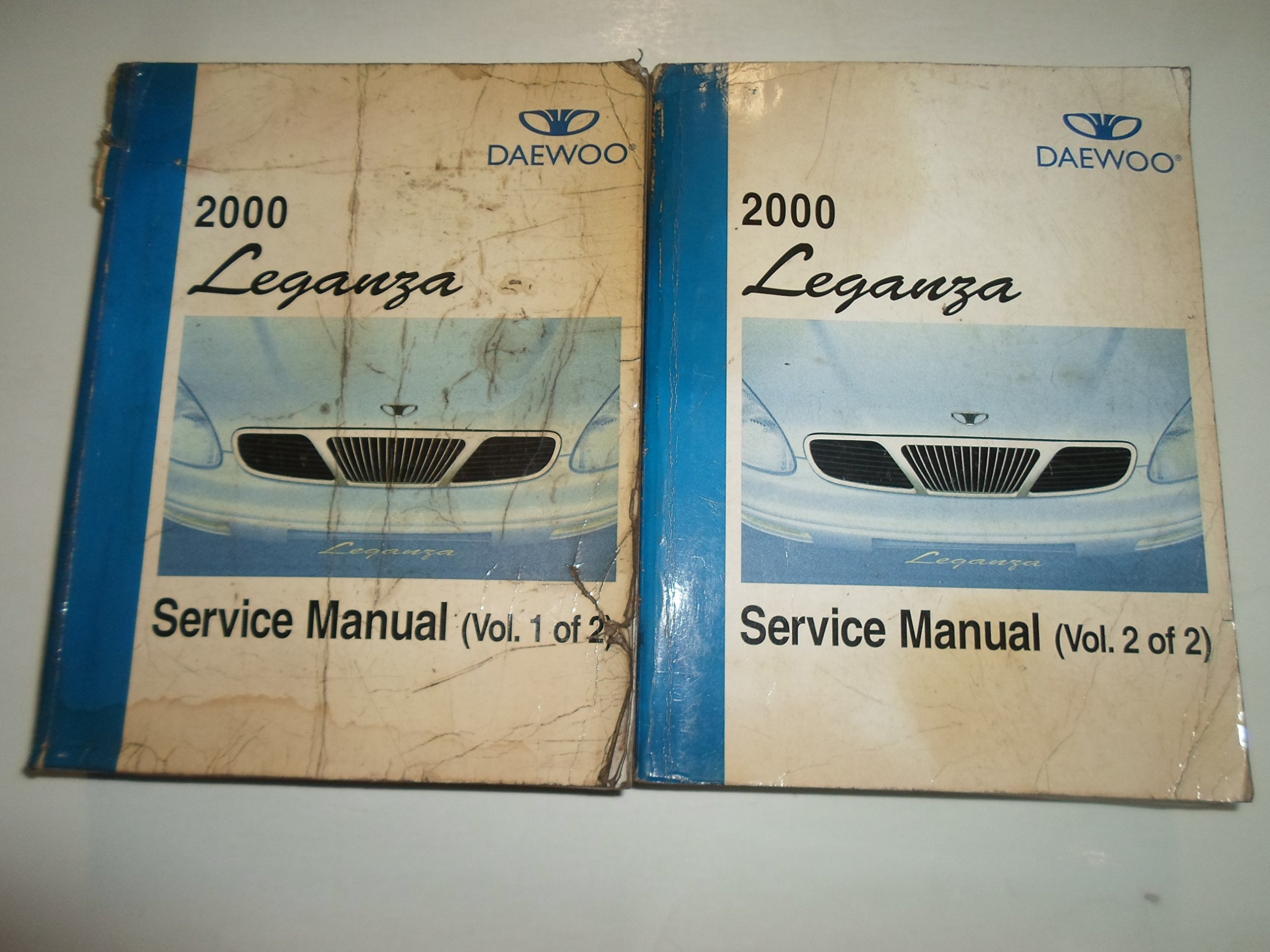 2000 DAEWOO LEGANZA Service Repair Shop Manual 2 VOLUME SET WATER DAMAGED  Paperback – 1999
