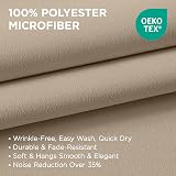 Joydeco Blackout Curtains 84 Inch Length 2 Panels Thermal Insulated Light Beige view 2