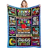 Velivn Best Teacher Gifts for Women Men, Unique Teacher Appreciation Gifts, Teacher Birthday Gifts for Women Men, Thank You Gifts for Teachers, Teacher Gifts for Christmas Throw Blanket 50"x60"