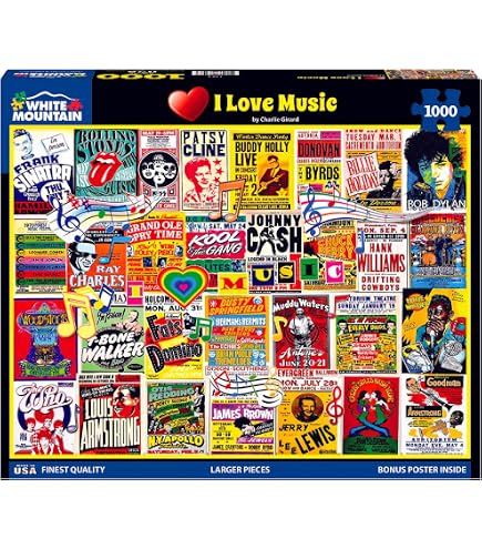 Amazon.com: White Mountain 1000 Piece Jigsaw Puzzle Nostalgic