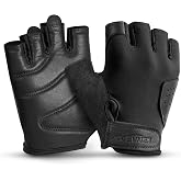 AXEVMEN Workout Gloves for Men &amp; Women Gym Gloves with Leather Palm Anti-Slip Suitable for Weightlifting, Gym, Cycling