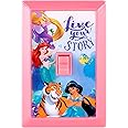 Disney Princess LED Light Switch, Night Light for Kids, Battery Operated, Room Décor, Manual ON/OFF, Playrooms, Bedrooms, Bathroom and More, Pink, 44487