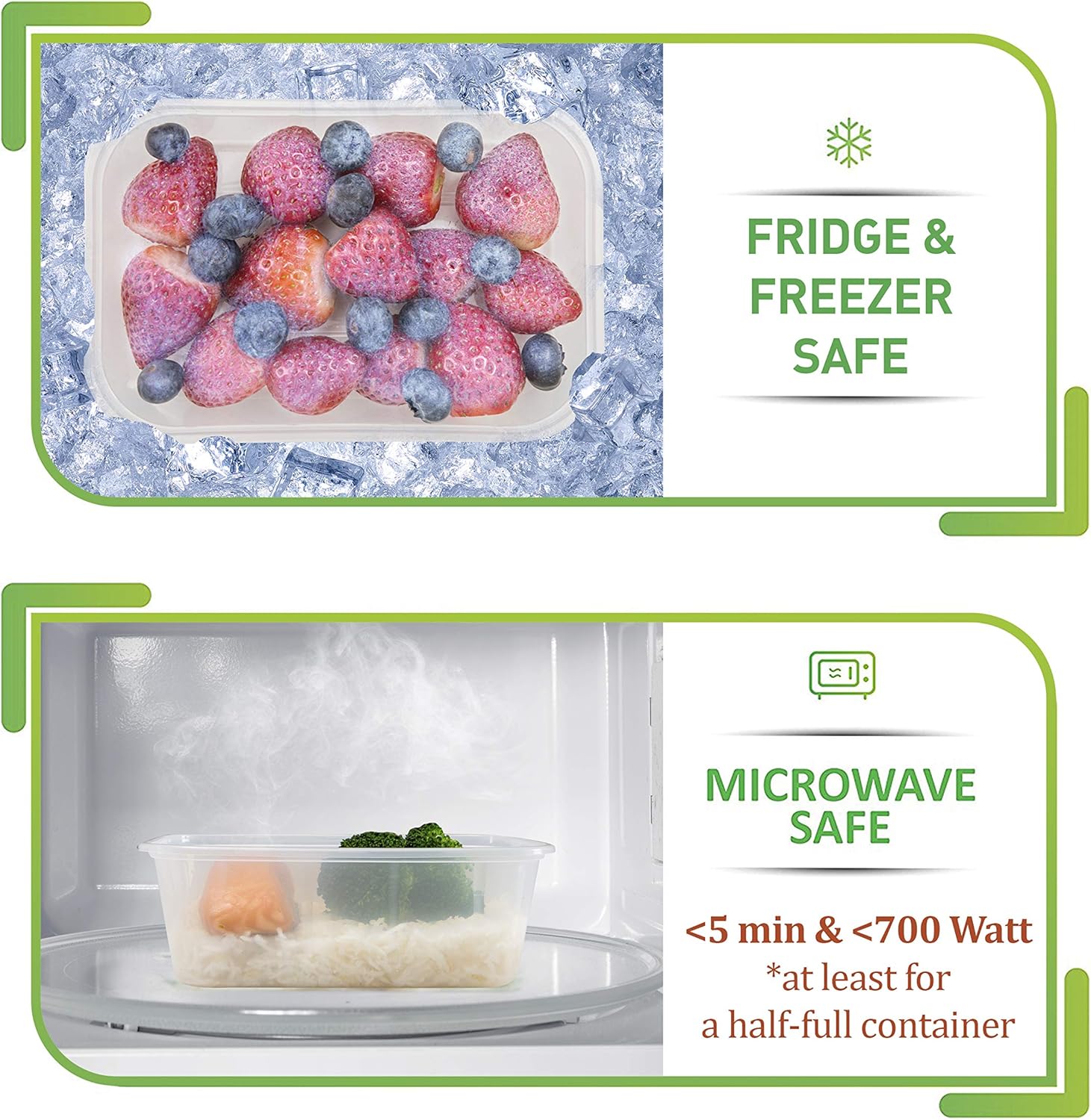  | Food Storage Containers with Lids (50 Pack, 25 Ounce) - Food Containers Meal Prep Plastic Containers with Lids Food Prep Containers Deli Containers with Lids Freezer Containers by Prep Naturals: Soup Bowls