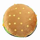 Cheeseburger Pillow Fluffy Stuffed Hamburger Pillow Soft Burger Food Plush Toy Gift For Kids Halloween Costume 16"