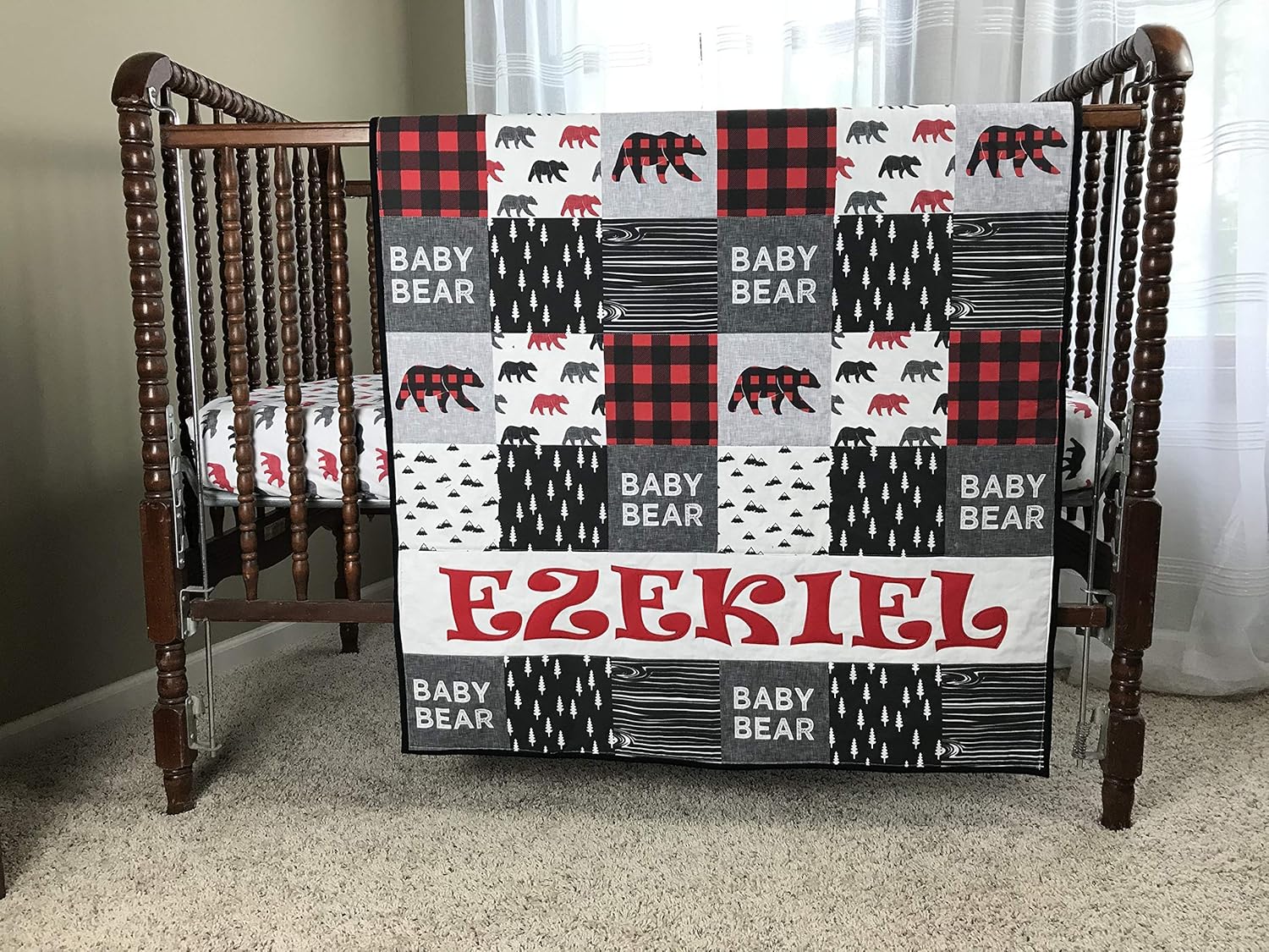 buffalo plaid baby boy nursery