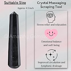 Amazing Gemstone Shungite Crystal Wand Massage