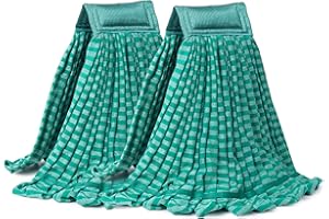 DRKLEAN 2 Pack Large Microfiber Tube Mop Heads,6 inch,Heavy Duty Mop Head,Highly Absorbent,Commercial Mop Head Replacement,Wet Mop Heads Replacement,for Hardwood, Tile, Laminate Floors,Green