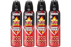 SMOKE DOCTOR Fire Dog 7-in-1 Portable Fire Fighting Foam Spray – Safe, Fast, Easy - Tackle 7 types of fires in seconds Best small fire spray for Kitchen, Home, Work - non-toxic - easy clean up