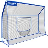 Baseball Softball Net with Blocking System, Batting Cage Practice Net | All-Around Ball Containment, Heavy-Duty Pre-Assembled Metal Frame, 7-Ply Tear Resistant Net, for Backyard Hitting &amp; Pitching