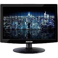 Adcom 39.1 cm (15.4 inch) LED Wide Screen Desktop Monitor with HDMI & Power Savings (Black)