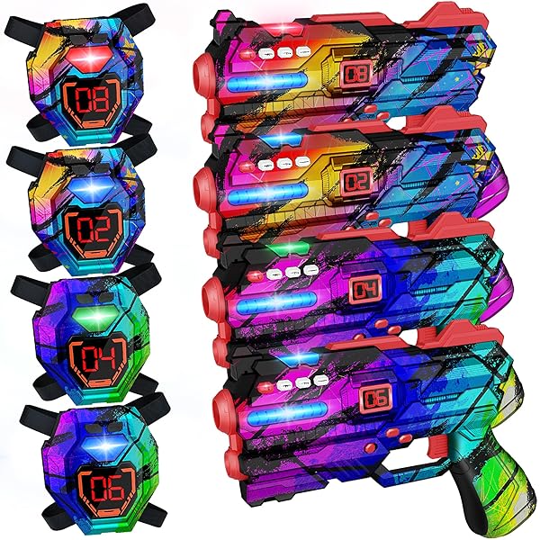 LASER TAG GUNS SET OF 4 LASER TAG...