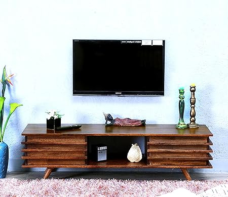 Cozy Krafts Elpaso Solid Wood TV Unit | Entertainment Unit | TV Table