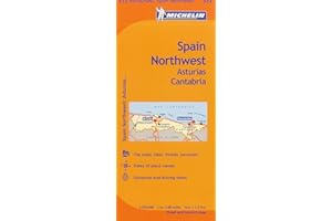 Michelin Spain: Northwest, Asturias, Cantabria / Espagne: Nord-Ouest, Asturies, Cantabrie Map 572