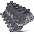 BERING Men's Ankle Socks Thick Cushioned Athletic Socks for Running, Walking, Workout (6 Pairs)