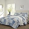 Laura Ashley Home - King Quilt Set, Reversible Cotton Bedding with Matching Shams, Pre-Washed Home Decor for Added Softness (