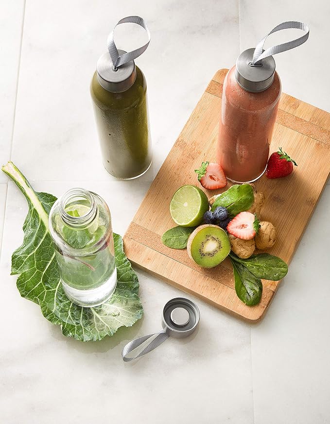 Amazon.com: Zuzoro – 6 unidades – Botellas de agua de vidrio ...