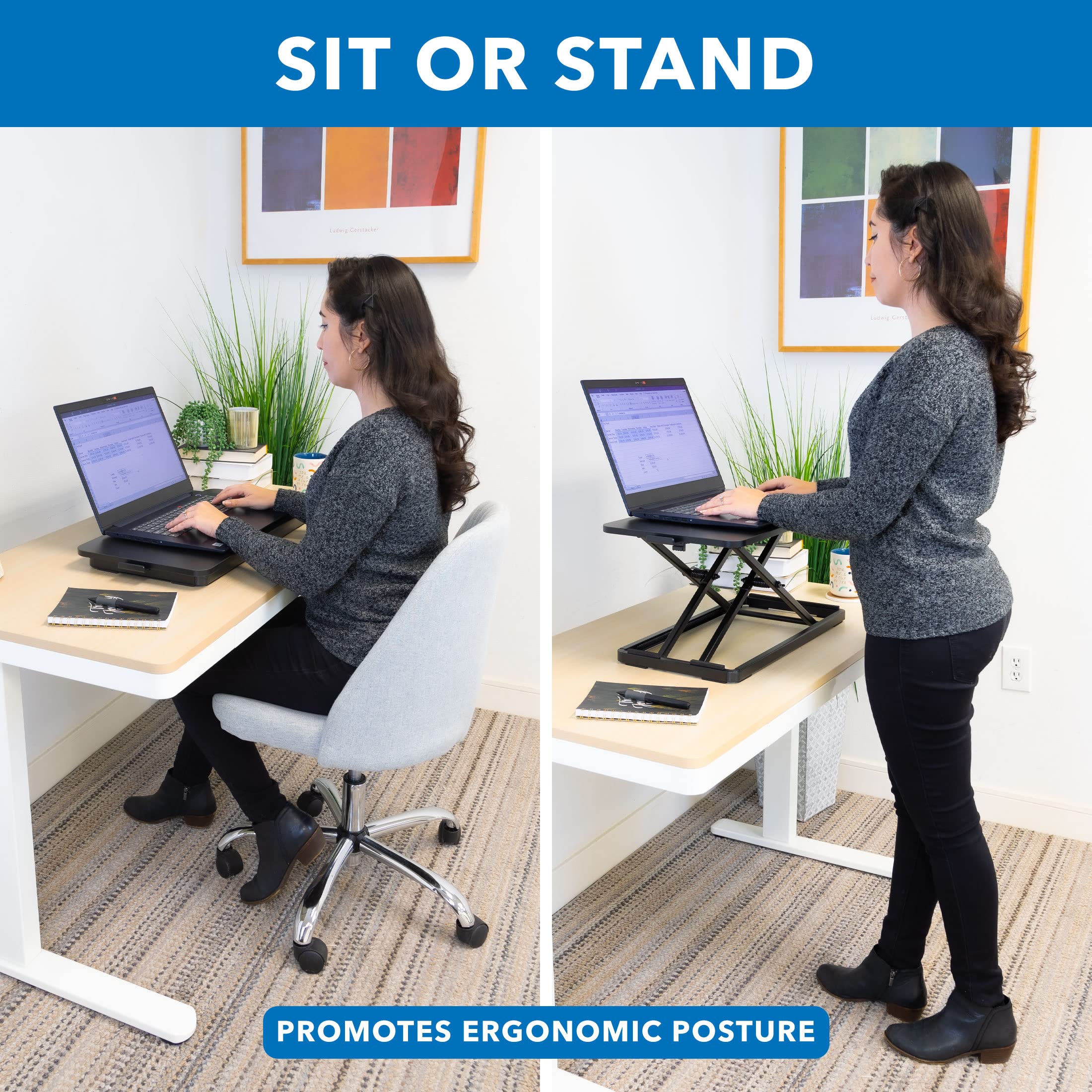 Keyboard Riser Pole Standing Mua Mount-It! Standing Keyboard Tray, Adjustable Height Keyboard Riser ...