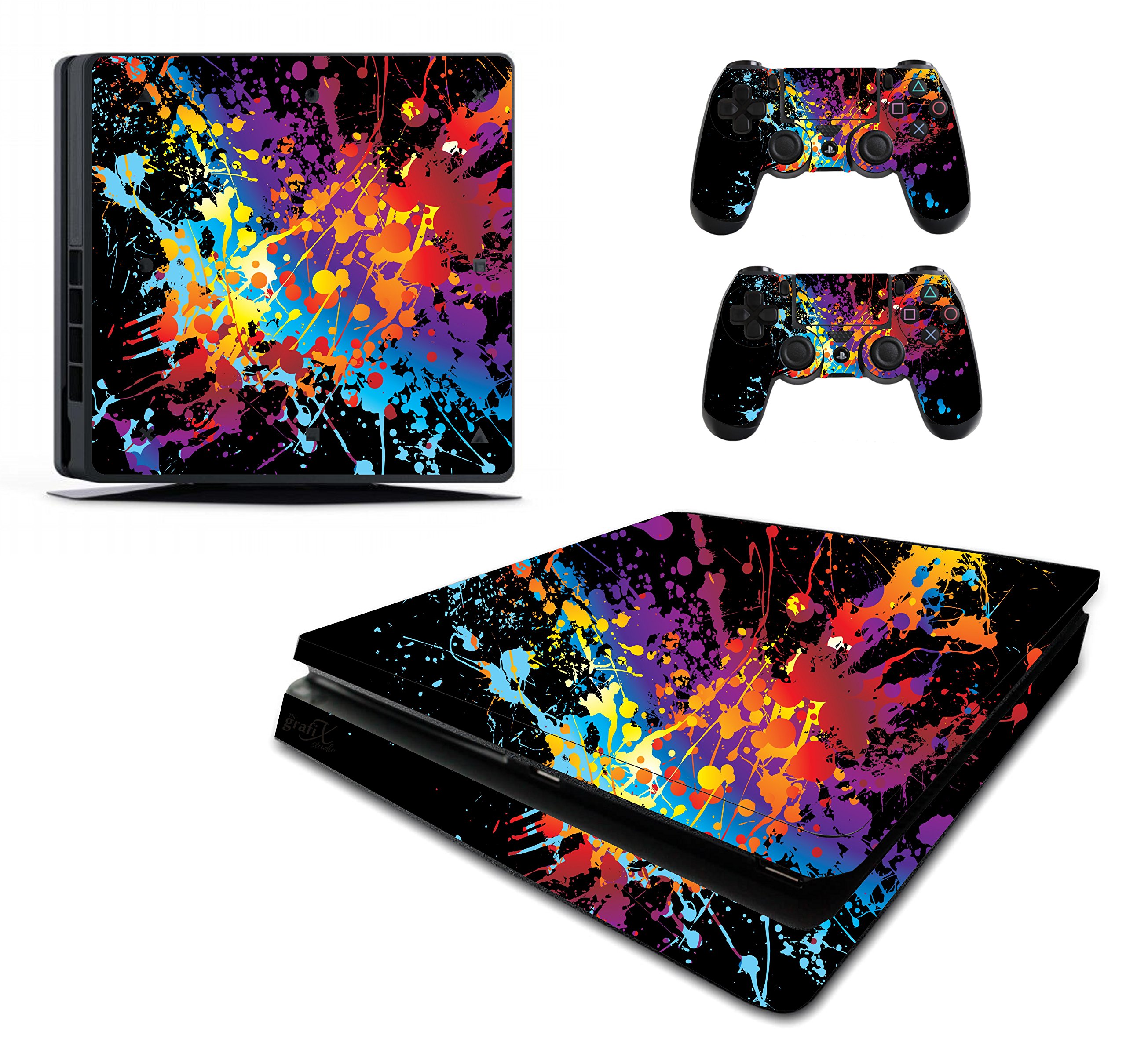 Download The Grafix Studio Paint Splat Sticker Skin Ps4 Slim Sony Playstation 4 Slim Console Remote Controller Stickers Pss5 Buy Online In Bahamas At Bahamas Desertcart Com Productid 58326709