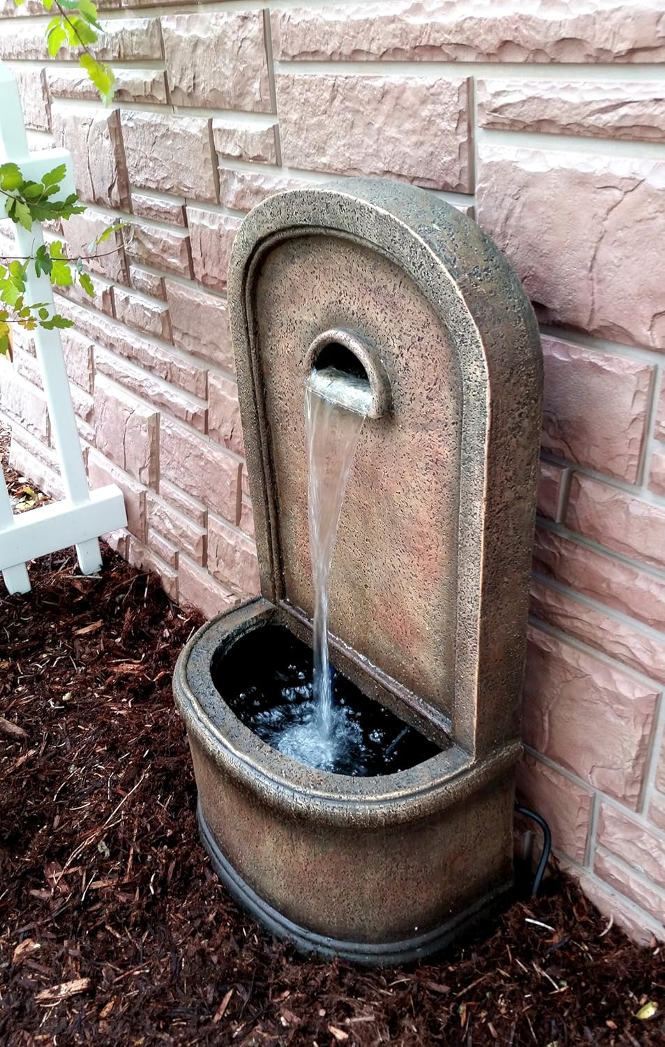 feature walls for patios on Patio Lawn Garden Porches The Chateau 30 Floor Wall Fountain Outdoor Water Feature Perfect For Patios Welcome Areas Decks Gardens And Other Living Spaces Fountains