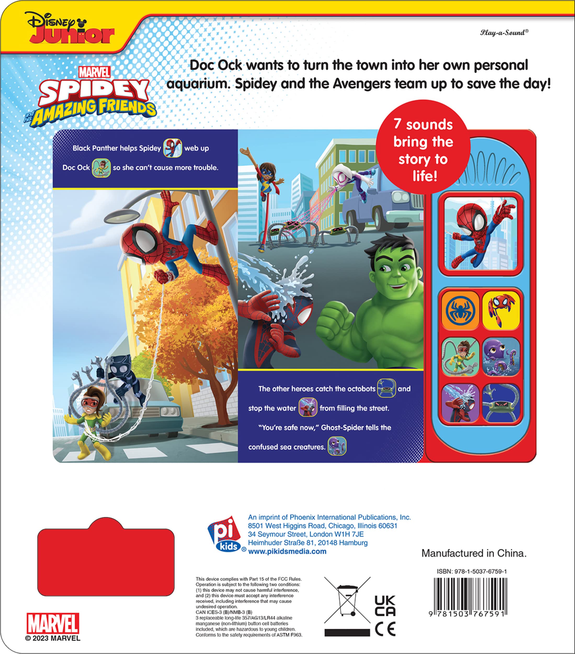 Marvel Spider-man - Spidey and his Amazing Friends – Spidey Makes a Splash Sound Book - PI Kids Marvel Spider-man - Spidey and his Amazing Friends – Spidey Makes a Splash Sound Book - PI Kids Board book Hardcover