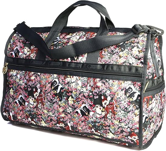Amazon レスポートサック Lesportsac 限定 レスポ ディズニー コラボ バンビ とんすけ フラワー Large Weekender ラージ ウィークエンダー ボストンバッグ 7185 G146 並行輸入品 Lesportsac レスポートサック ショルダーバッグ