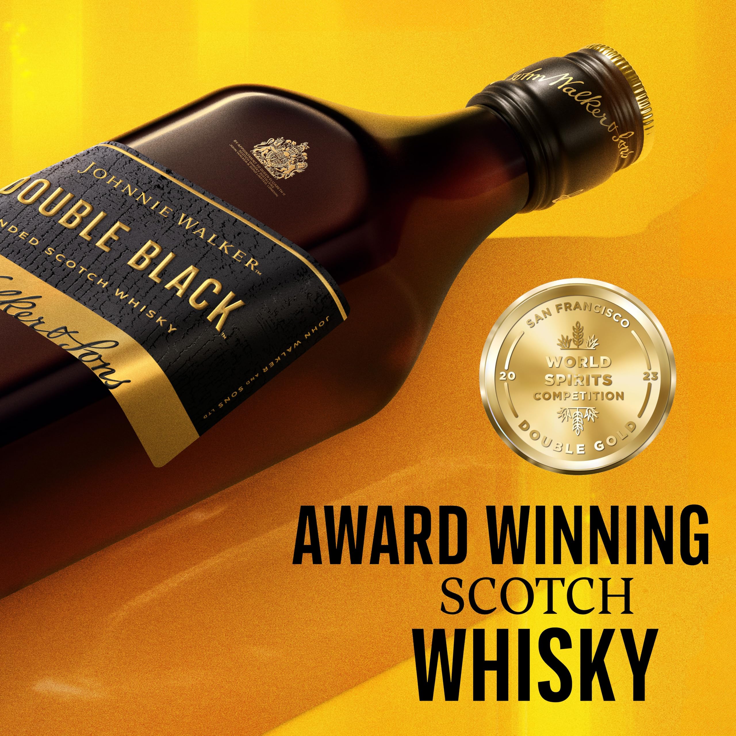 Johnnie Walker Double Black Label, Blended Scotch Whisky, aus den vier Ecken Schottlands direkt ins Glas, 40% vol, 700ml Einzelflasche 2