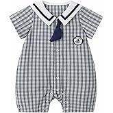 pureborn Baby Boy Romper Cotton One-Piece Summer Outfit 0-24 Months