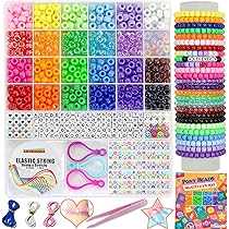 Amazon.com: LIS HEGENSA Pony Beads Bulk,Kandi Beads for Necklace 