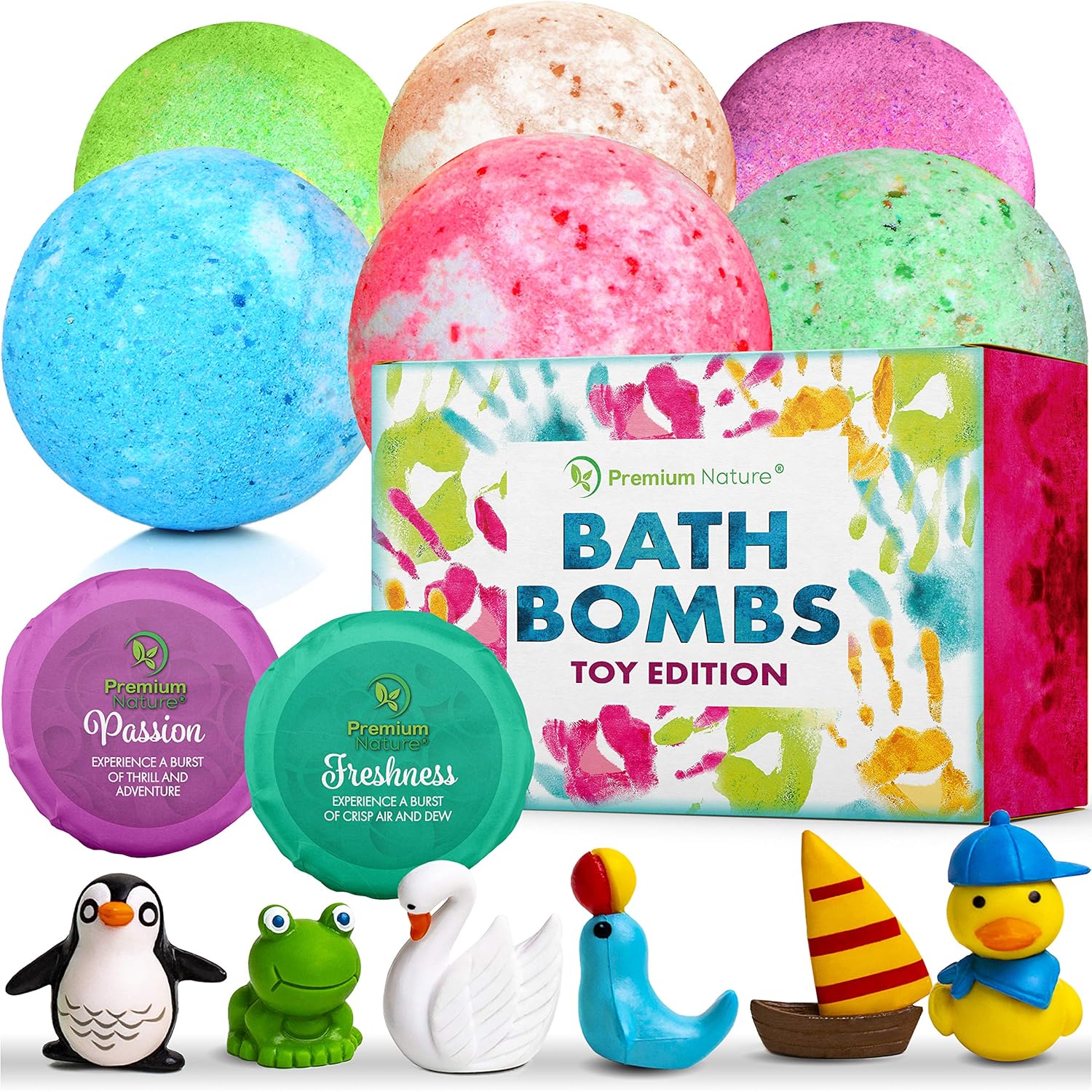 Badekugeln Badeset Badebomben für Kinder 6 Bath Bombs Set Badeperlen