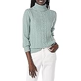 Amazon Essentials Women's Fisherman Cable Turtleneck Sweater (Available in Plus Size)