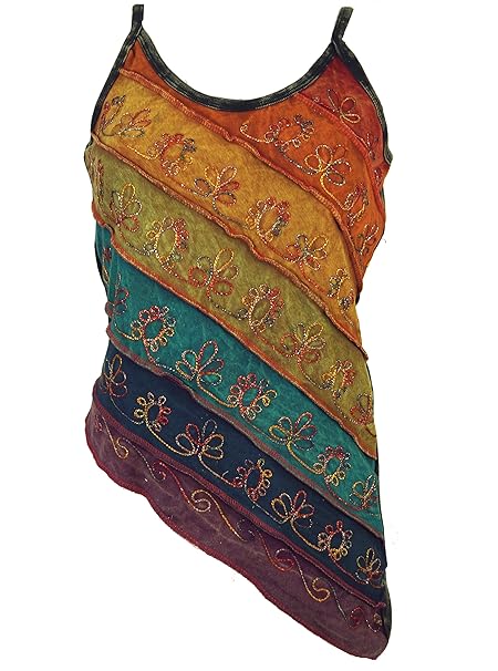 Guru-Shop Stonewash Goa Top, Damen, Baumwolle, Tops & T-Shirts Alternative Bekleidung