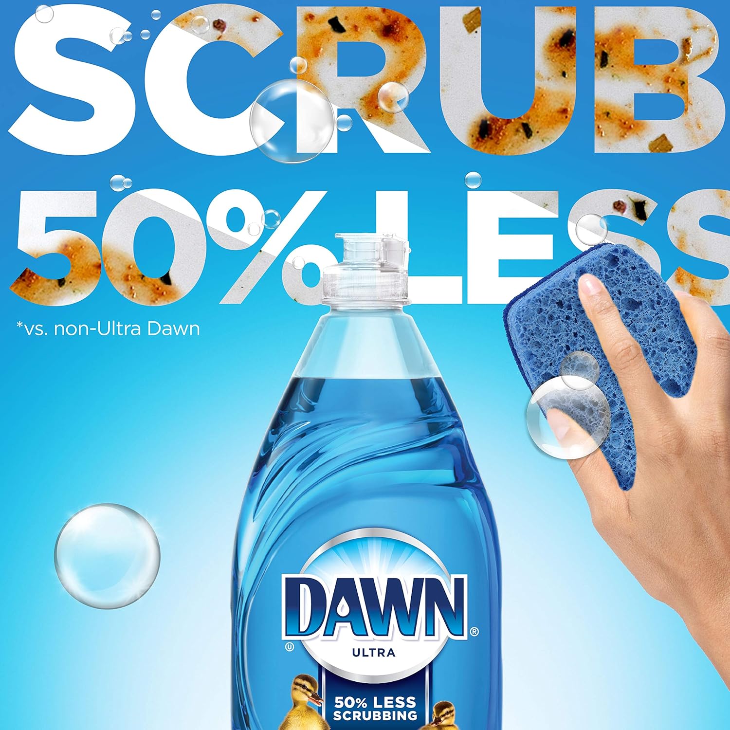 Dawn Ultra Dishwashing Liquid Dish Soap (4x19oz) + Non-Scratch Sponge (2ct), Original Scent (Packaging May Vary), Combo pack: Health & Personal Care