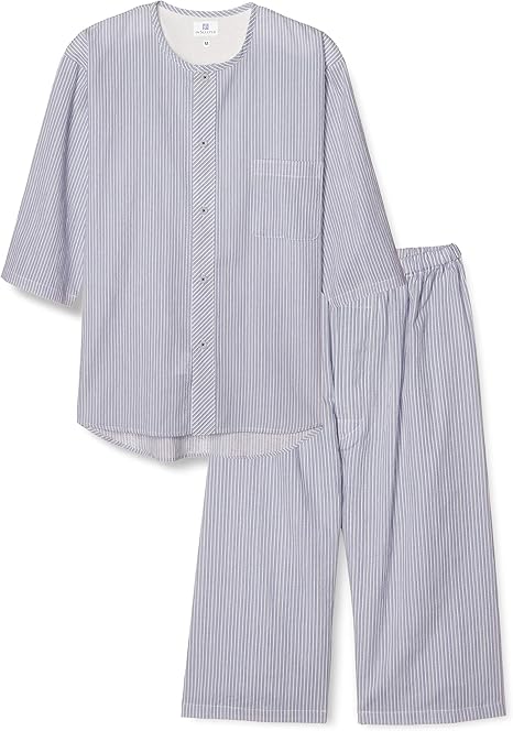 Amazon グンゼ パジャマ In Sleeper 脇縫目なし 7分袖7分丈パンツ 丸首全開 ナチュラルクレープ 背当パイル メンズ グレー Sl3000 日本 M 日本サイズm相当 パジャマ 通販