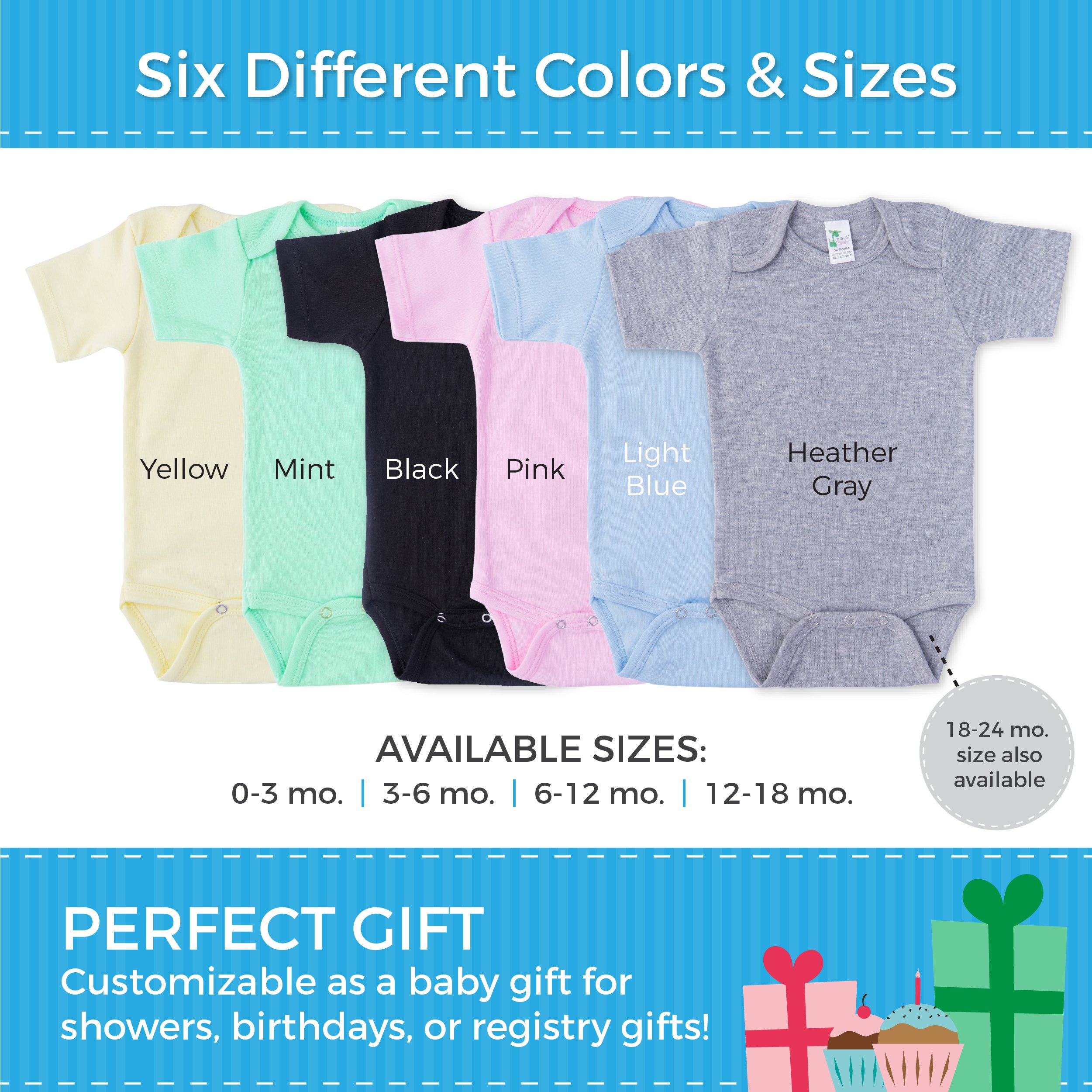 Laughing Giraffe Baby Blank Short Sleeve One Piece Bodysuit