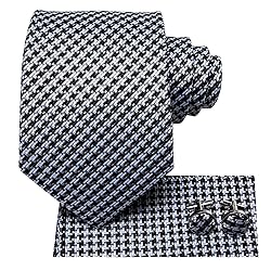 Hi-Tie 3 Pcs Gift Box Mens Tie Set Necktie with