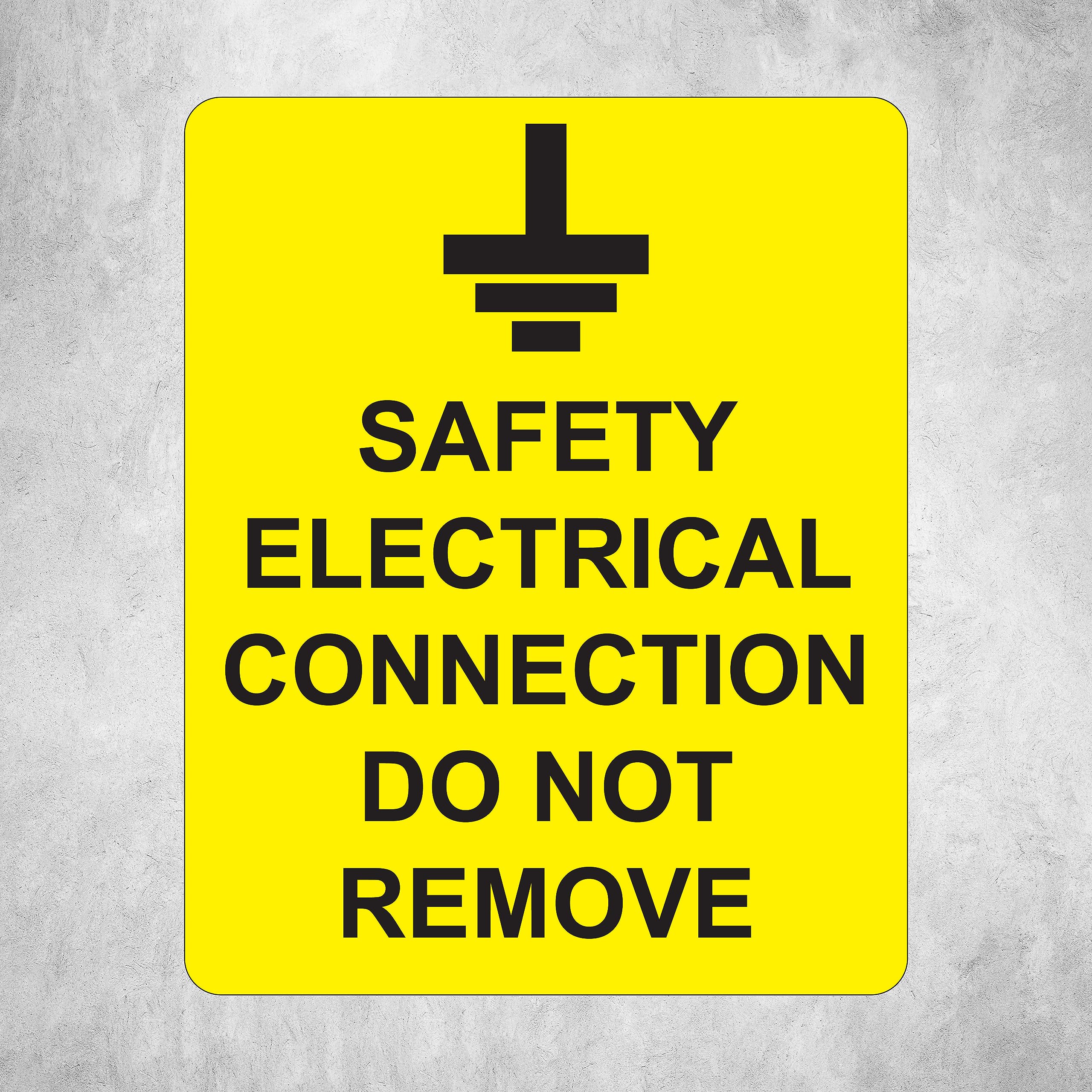 Safety Electrical Connection Do Not Remove Labels, 40 mm x 50 mm, Pack of 25
